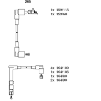 BR-265_к-кт проводов! MB W124/W140 4.2/5.0 M119 91&gt
