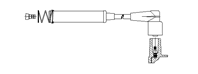 Провод высоковольтный Opel/Vauxhall 40cm