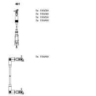 Br-481 к-кт проводов! vw golf ii/passat 1.6/1.8 84-97