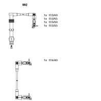 Br-992_к-кт проводов! vw golf iii 2.0i 16v 92-99
