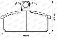 Колодки тормозные SUZUKI SAMURAI 88-/VITARA 88-99 передние