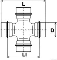 J2923000 175725060 KIA MAZDA 94- крестовина 71x48x26.5