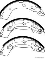 Комлект тормозных накладок, HYUNDAI GETZ (TB) 1.1