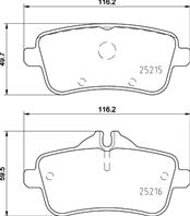 Колодки тормозные дисковые задние 8DB355020161 от компании HELLA