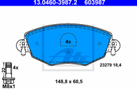 Колодки FORD MONDEO 1.8-2.5L 2000=&gt WVA23279