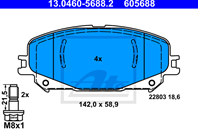 Klocek hamulcowy kpl. prz?d RENAULT ESPACE V, GRAND SCENIC IV, MEGANE