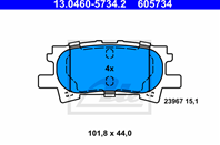 13.0460-5734.2_=GDB3278=801 00=FDB1686=D2187-01 !колодки дисковые з. Toyota Cam