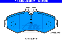 13.0460-3980.2_колодки дисковые п. ! MB Vito 2.0i