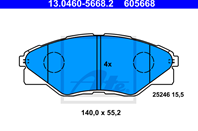 Bremsbelagsatz,scheibenbremse