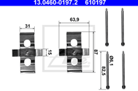 РЕМКОМПЛЕКТ КОЛОДОК MER W126/C126 2.6-5.6 85-91 ПЕР