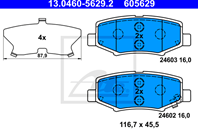 К-кт колодки зад dod journey/nitro/jeep cherokee/wrangler 3.8/2.0crd/2.8crd 06-