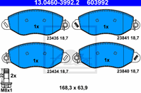 13.0460-3992.2_=772 12 !колодки дисковые п. Ford Transit 2.3/2.0Di-2.4TDE 00&gt д