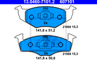 13.0460-7101.2_=FDB1288=571939X !колодки дисковые п.VW Golf/Vento/Polo 1.4/1.6/