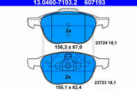 13.0460-7193.2_=1082 00=FO608681 !колодки дисковые п. Mazda 3 1.4-2.0/1.6CRTD 0