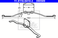 Комплект монтажный тормозных колодок audi - a3 (8p