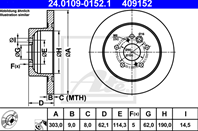 24.0109-0152.1_диск тормозной задний! Toyota Rav4