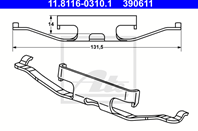 Комплект монтажный тормозных колодок vw: multivan