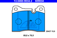Тормозные колодки к-т, пд alfa romeo 75 2.0 05.85-02.92