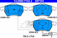 13.0460-7143.2_=401 011B-SX=FDB1496=573022B !колодки дисковые п. VW Sharan 1.8i