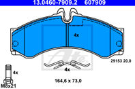 КОЛОДКИ MER SPRINTER 408D/410D/412D 96-/VW LT46 2.5SDI-2.8TDI 96- ПЕР/ЗАД