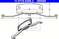 Пружина колодок vol s60/s80/v70/xc70/frd s-max 06-