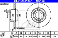 24.0109-0123.1_диск тормозной задний! Audi A2/A3/