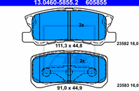 13.0460-5855.2_=803 02=FDB1604 !колодки дисковые з. Mitsubishi Pajero/Montero 1