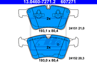 К-кт колодки пер mer x164 4.5/5.0 06- -19 rad