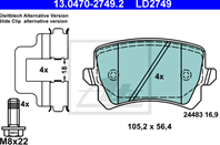 Колодки тормозные дисковые  комплект Аt