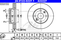 Диск тормозной передн  kia: rio 1.3/1.5 16v 00-05 