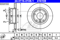 24.0116-0108.1_диск тормозной передний! vw t4 1.8-2.4 90-96
