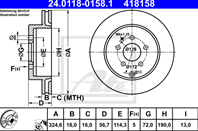 24.0118-0158.1_диск тормозной задний! Mazda CX7/CX9 2.3-3.7 07&gt