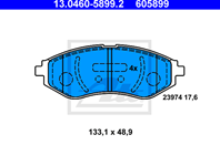 13.0460-5899.2_=986 00=D11129-01 !колодки дисковые п. Daewoo Kalos 1.2i/1.4i 02