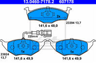 13.0460-7178.2_ 718 11 !колодки дисковые п. Audi A2 1.2TDi 01>