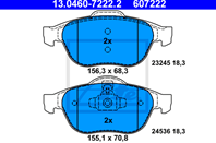 13.0460-7222.2_[7701209101] !колодки дисковые п. Renault Scenic II/Megane II 1.