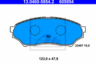 13.0460-5854.2_=845 01 !колодки дисковые п. Mitsubishi Montero/Pajero 1.8MPi/2.