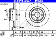 24.0110-0269.1_диск тормозной задний! Mazda 323 1