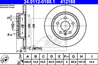 Диск торм opl astra j chv cruze 09- зад не вент 26