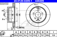 Диск торм opl antara/chv captiva 06- зад вент 303x