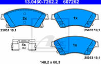 Колодки тормозные дисковые передние 13046072622 от производителя ATE