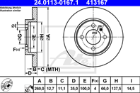 24.0113-0167.1_диск тормозной передний! BMW E30 1.6-1.8 M10/M40 82-92