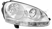 Фара с корректором GOLF 5/JETTA 03-09 LH хром TYC