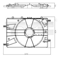 Корпус вентилятора радиатора