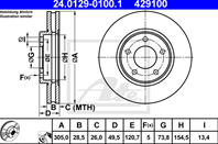 Диск тормозной передн, JAGUAR: XJ 8 3.2/8 4.0/R 4.0 97-03, XK 8 Convertible 4.0/4.0 XKR/4.2/R 4,2 96