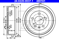 24.0220-0037.1_барабан тормозной! audi a2 seat ibiza skoda fabia vw polo 99&gt