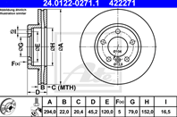 Диск торм mini countryman r60 1.6/1.6d/2.0d 10- пе