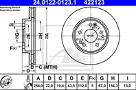 24.0122-0123.1_диск тормозной передний! MB S124/W124/W201 2.3-3.0TD 85&gt
