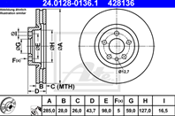 Диск торм cit c8/jumpy/fiat ulysse /pgt 807 2 0/2 