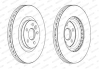 Диск тормозной land rover discovery sport 15-/evoque 11- передний вент.d 325мм