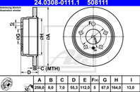 Диск тормозной ate power disc 24.0308-0111.1